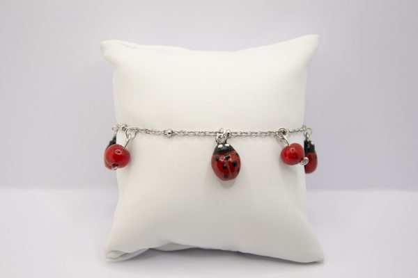 Bracciale con ciondoli coccinella