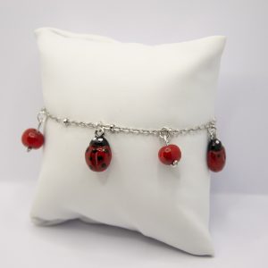 Bracciale con ciondoli coccinella