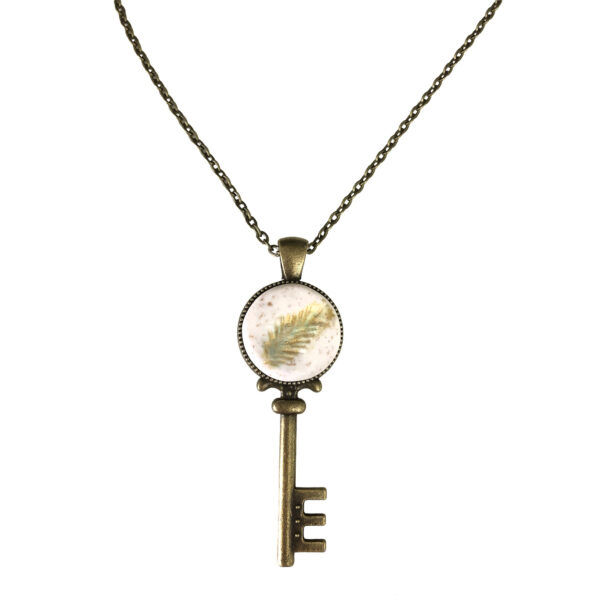 Collana chiave golden leaf