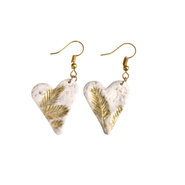 Orecchini cuore golden leaf