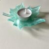 Set foglie portacandele in resina dai colori delicati - immagine 4