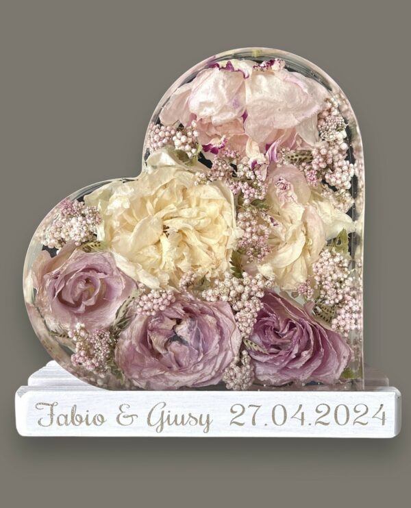 Lampada con bouquet da sposa - immagine 3