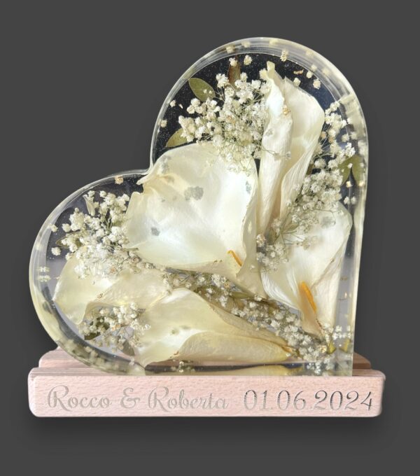 Lampada con bouquet da sposa- calle - immagine 3